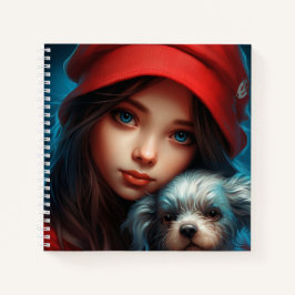 Cuaderno Carnet -Fille et son chien -6