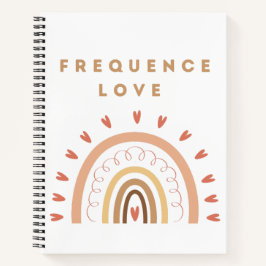Cuaderno Carnet Frequence Love avec arc-en-ciel