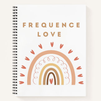Cuaderno Carnet Frequence Love avec arc-en-ciel