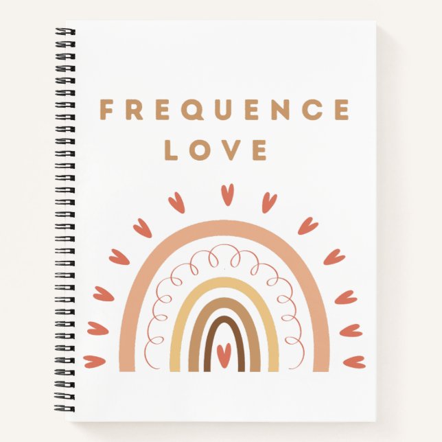 Cuaderno Carnet Frequence Love avec arc-en-ciel  (Anverso)