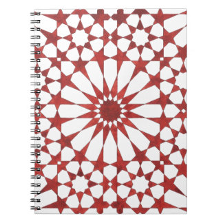 Cuaderno Carnet Mosaïque andalouse rouge ALHAMBRA