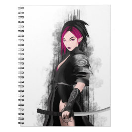Cuaderno Carnet spirales manga samouraï
