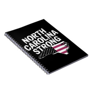 Cuaderno Carolina del Norte fuerte con bandera de NC State