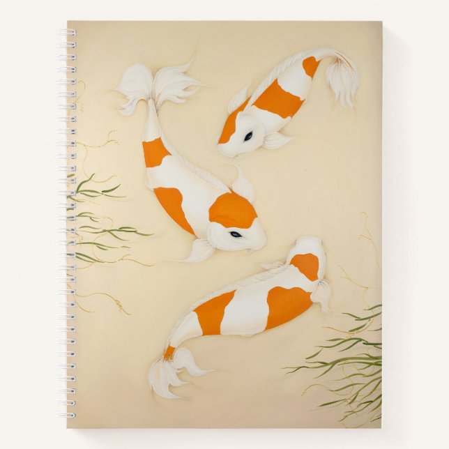 Cuaderno Carpas de Kohaku Koi Impresión de arte (Anverso)