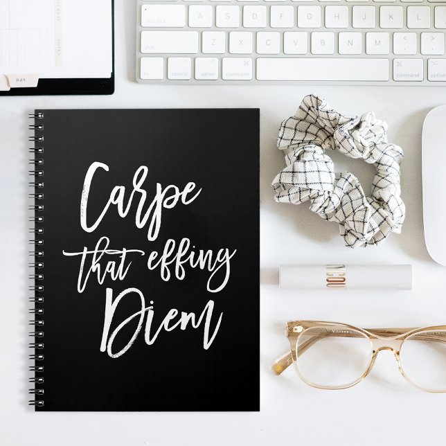 Cuaderno Carpe Aquel Effing Diem Hand Lettered Cote (Subido por el creador)
