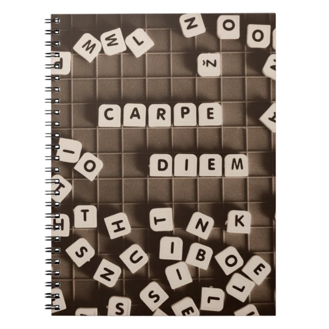 Cuaderno Carpe Diem Scrambled Letter Tiles (Frente)