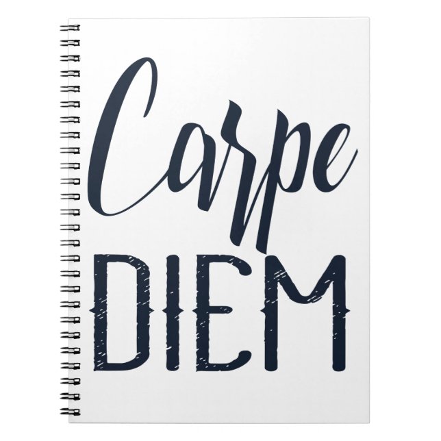 Cuaderno Carpe Diem Seize the Day Black Type (Frente)