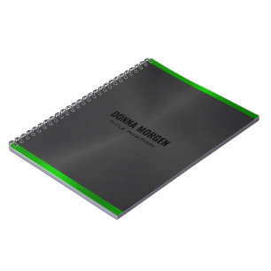 Cuaderno Carpeta de 3 anillas con textura metálica negra y