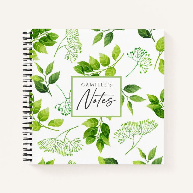 Cuaderno Carpeta de bolsillo con patrón de flores silvestre (Anverso)