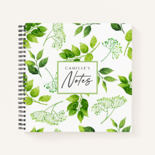 Cuaderno Carpeta de bolsillo del patrón de vegetación de fl