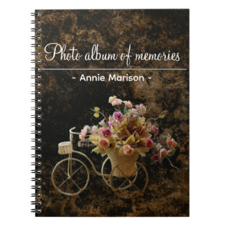 Cuaderno Carpeta de patrones vintage con imagen de biciclet