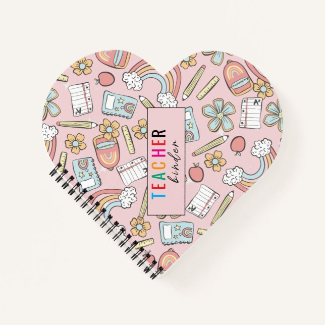 Cuaderno Carpeta elegante con monograma y escritura Office  (Anverso)