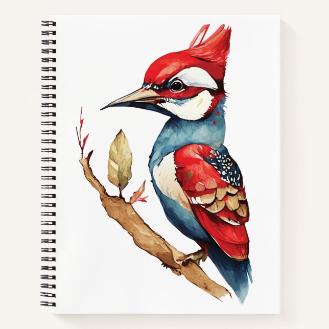 Cuaderno Carpintero rojo y azul (Anverso)