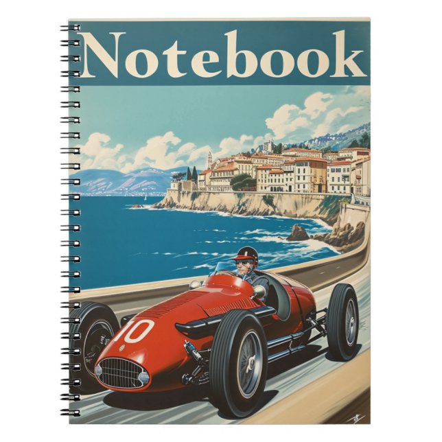 Cuaderno Carrera de vintage Riviera Francesa (Frente)