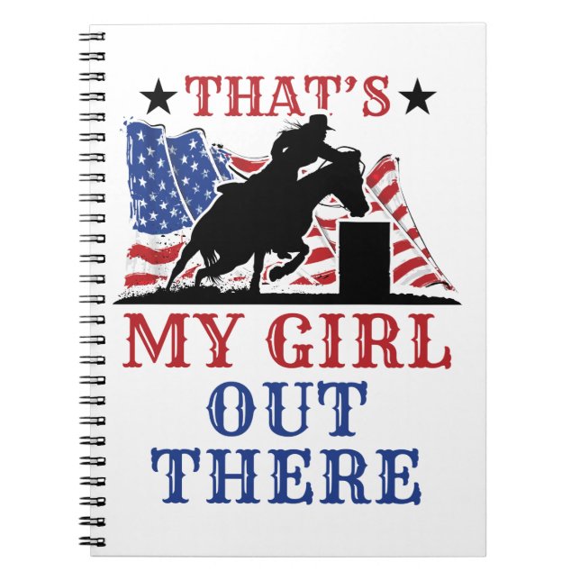 Cuaderno Carreras de barril papá es mi Chica ahí fuera band (Frente)