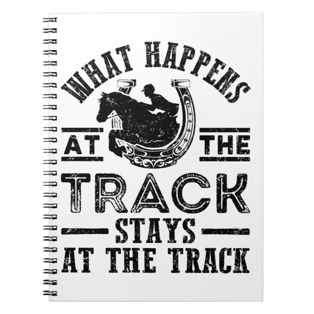 Cuaderno Carreras de caballos lo que pasa en la pista (Frente)