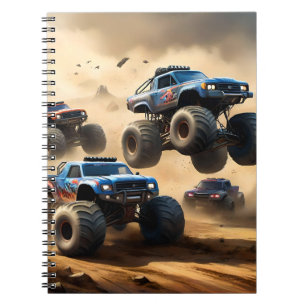 Cuaderno Carreras de Camiones Monstruo en el Desierto,