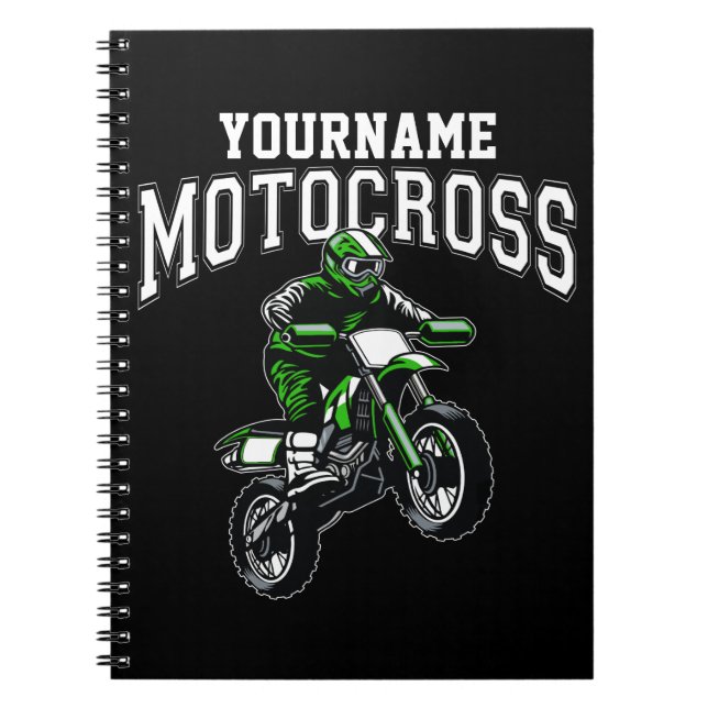 Cuaderno Carreras personalizada de moto-cruz sucia para cic (Frente)