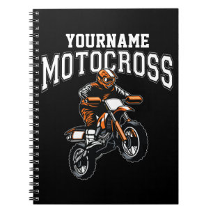 Cuaderno Carreras personalizada de moto-cruz sucia para cic