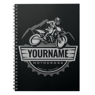 Cuaderno Carreras personalizada de Motocross Rider Dirt Bik