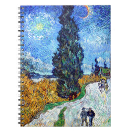 Cuaderno Carretera con Cypress y Star (1890) Vincent Van Go