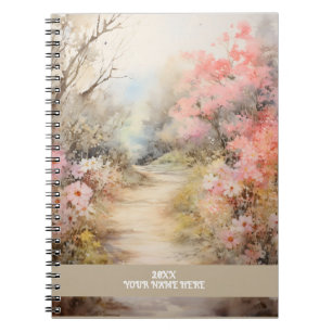Cuaderno Carretera de flores Pink