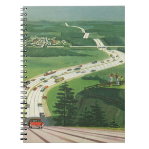 Cuaderno Carreteras escénicas americanas vintage, viaje en