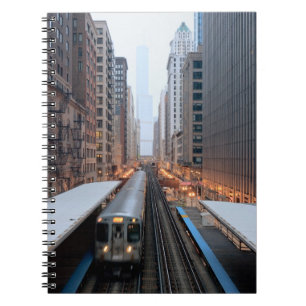Cuaderno Carril elevado en Chicago céntrica sobre Wabash