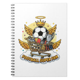 Cuaderno Carrito Angelical de Super Fanático de Fútbol