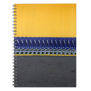 Cuaderno Carritos de compras azules organizados