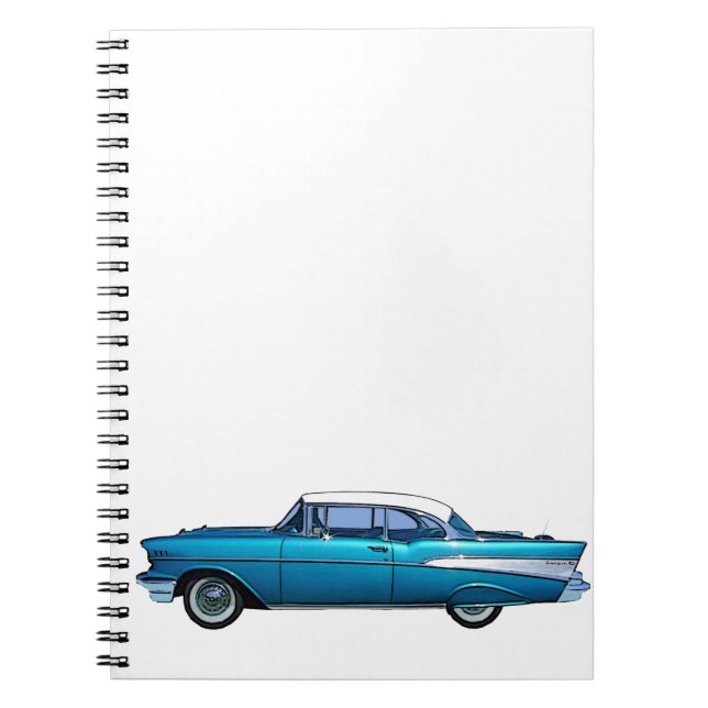 Cuaderno Carro clásico 1957 Chevy BelAire portátil personal (Frente)