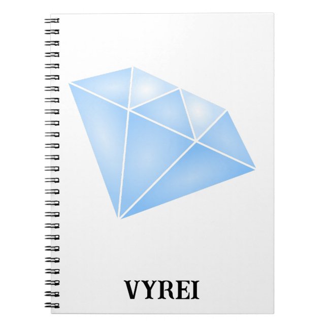 Cuaderno Carro de brillantes diamantes azules (Frente)