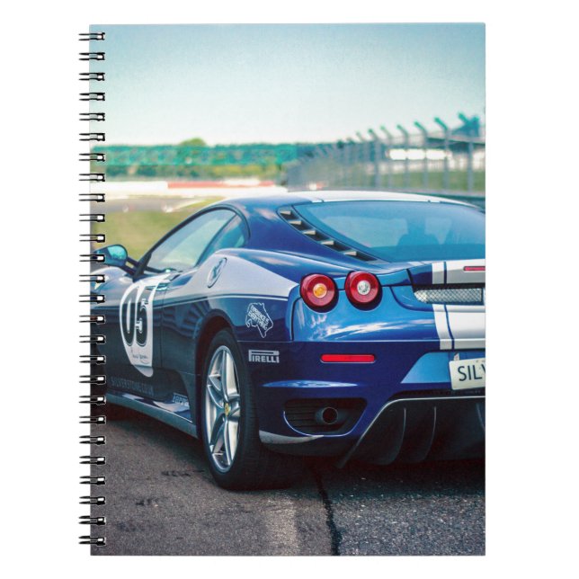 Cuaderno Carro de carreras azules (Frente)