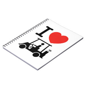 Cuaderno Carro de golf I Heart (Love)