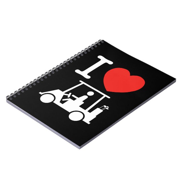 Cuaderno Carro de golf I Heart (Love) (Lado Izquierdo)