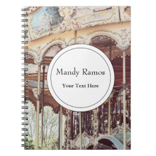 Cuaderno Carrusel rosado en París, Francia, Trocadero