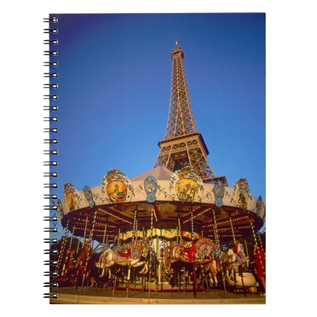 Cuaderno Carrusel, Torre Eiffel, París, Francia (Frente)