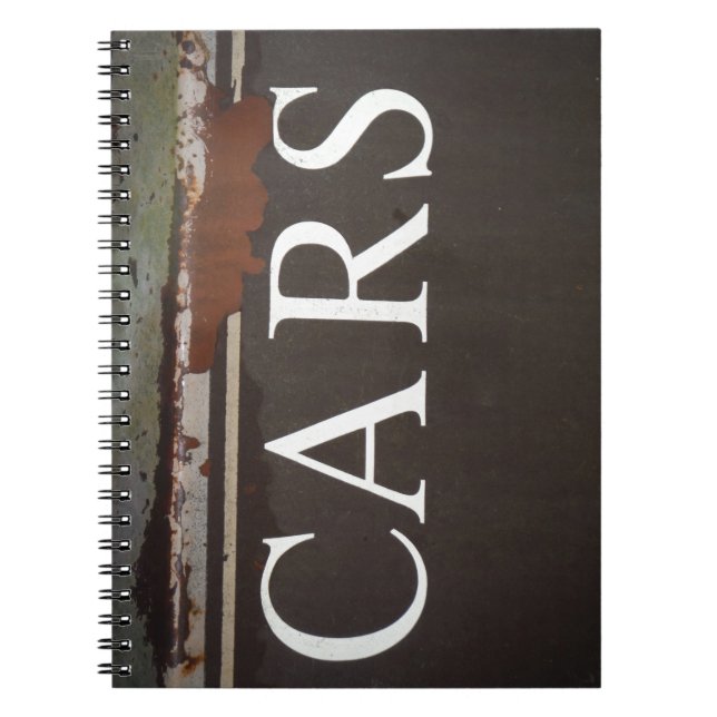 Cuaderno CARS Camión de remolque Rótulo de coches de época (Frente)