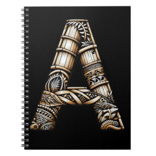 Cuaderno Carta de Aloha polinesia hawaiana inicial personal