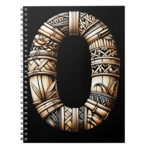 Cuaderno Carta de Aloha polinesia hawaiana O inicial person