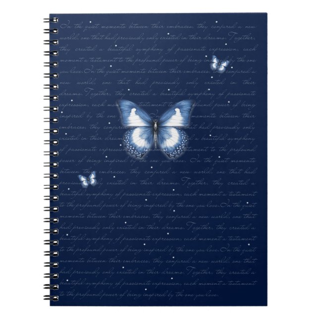 Cuaderno Carta de amor de mariposas de la marina (Frente)