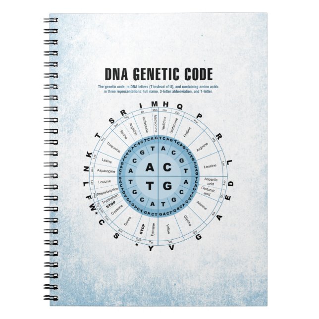 Cuaderno Carta de código genético de la DNA (Frente)