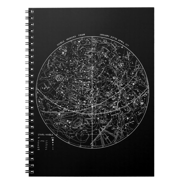 Cuaderno Carta de estrella de la astronomía (Frente)