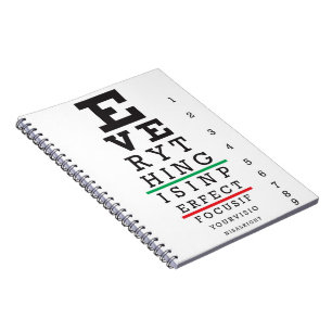Cuaderno Carta de ojo de la optometría