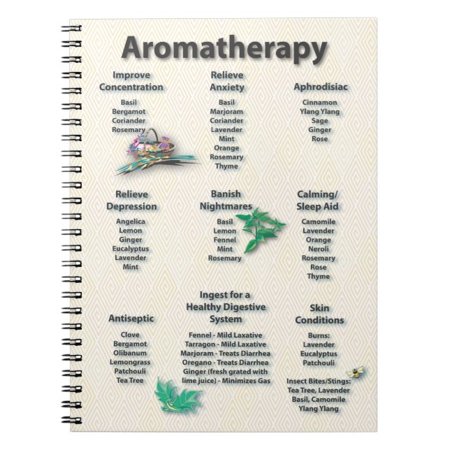 Cuaderno Carta de referencia rápida del Aromatherapy (Frente)