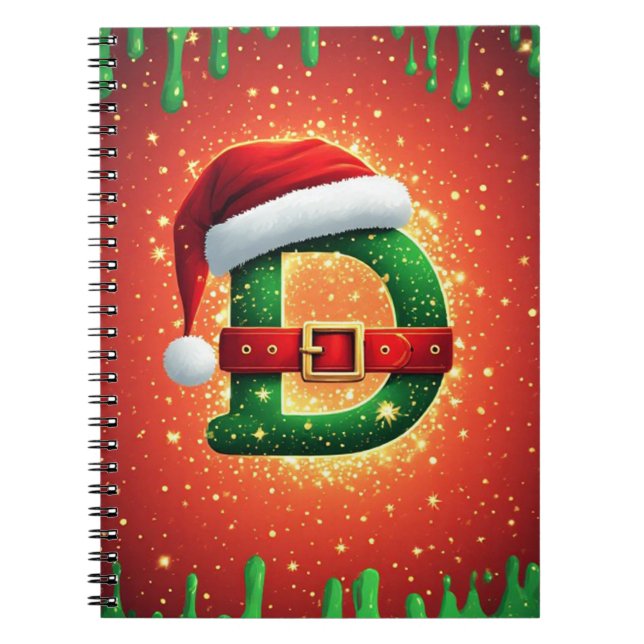 Cuaderno Carta de Santa D con detalles de Navidad de hoja p (Frente)