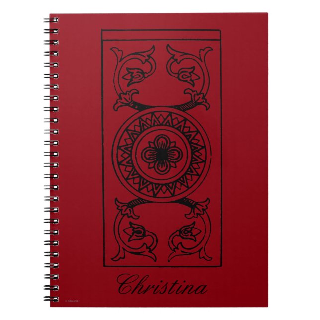 Cuaderno Carta de tarot: As de peniques (Frente)
