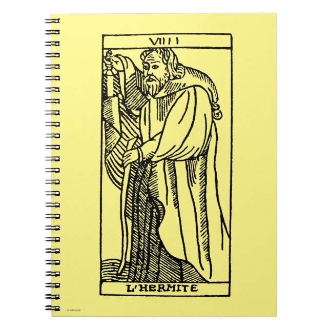 Cuaderno Carta de tarot: El ermitaño (Frente)