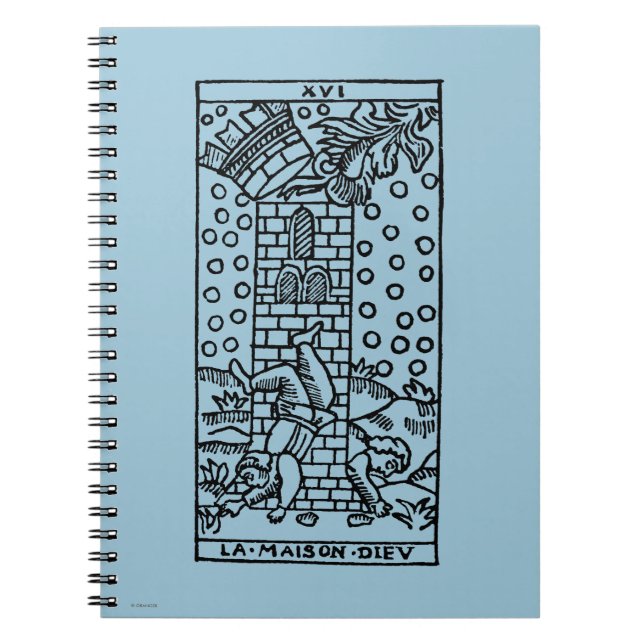 Cuaderno Carta de tarot: El manicomio (Frente)