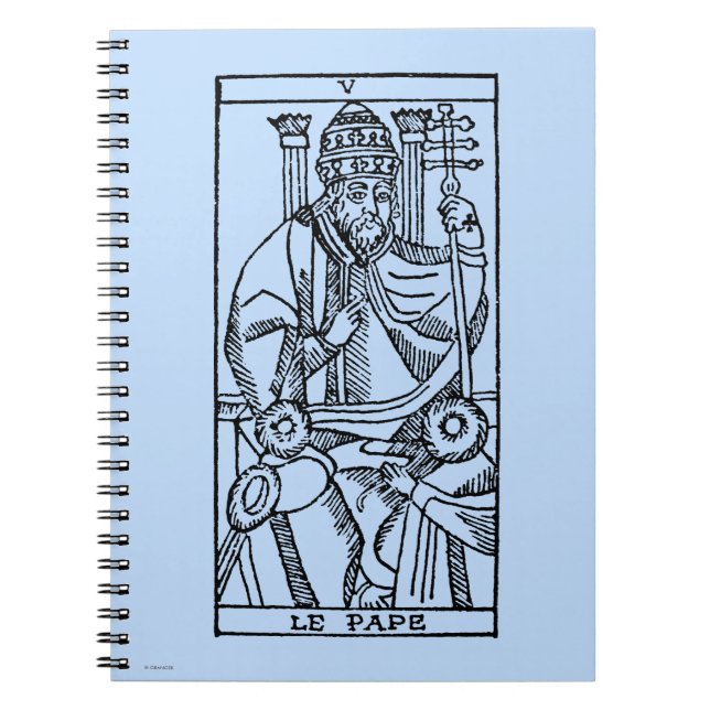Cuaderno Carta de tarot: El papa (Frente)